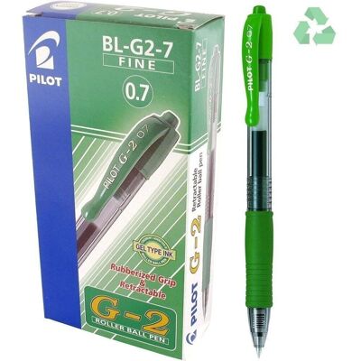 Pack 12 Bolígrafo Pilot G2 Verde