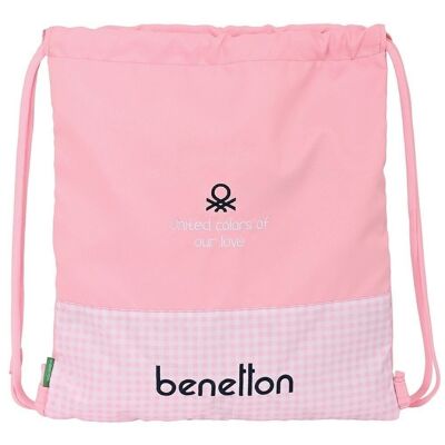 Benetton vichy Gymbag saco-mochila  35x40