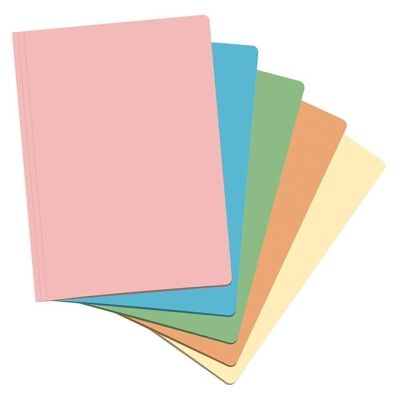 Pack 50 subcarpetas Cartulina Pastel A4