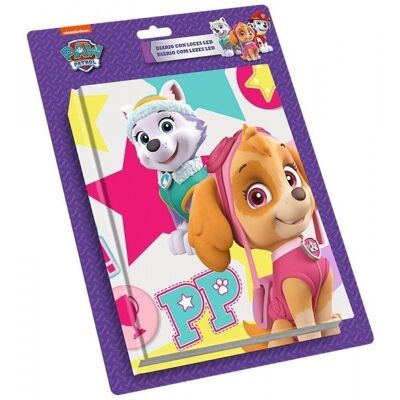 Paw Patrol Skye Diario c/luces led 16x20