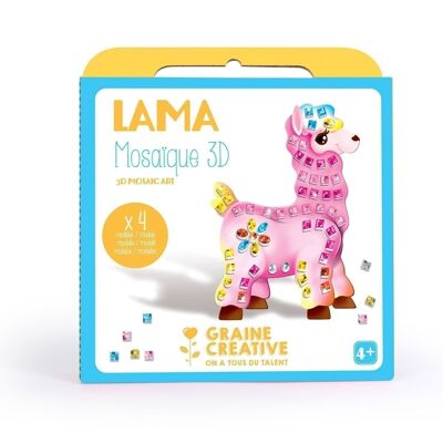 DIY - BOX 4 ASSORTED 3D MOSAIC CARDS LAMA DESIGN