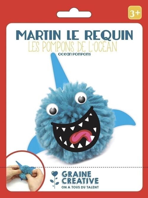 Diy - kit requin en pompon
