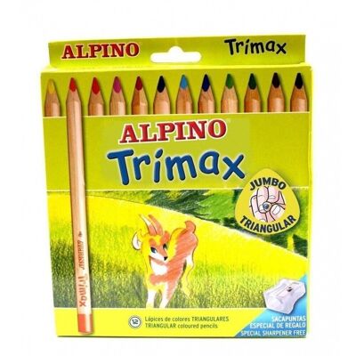 Caja 12 lápices colores Alpino Trimax