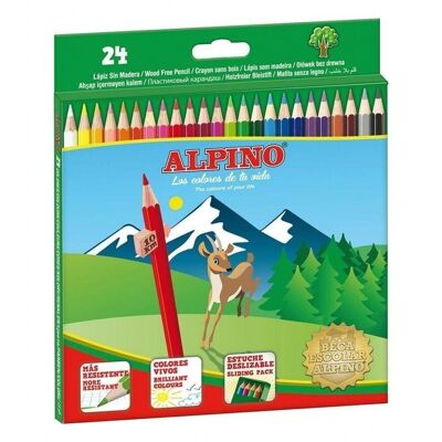 Estuche 24 Lápices colores Alpino