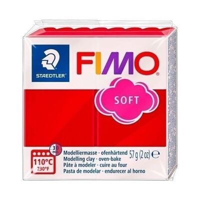 Diy - fimo soft 57g rouge noel / 8020-2 p