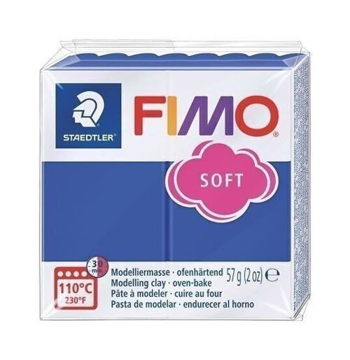 Diy - fimo soft 57g bleu brillant / 8020-33