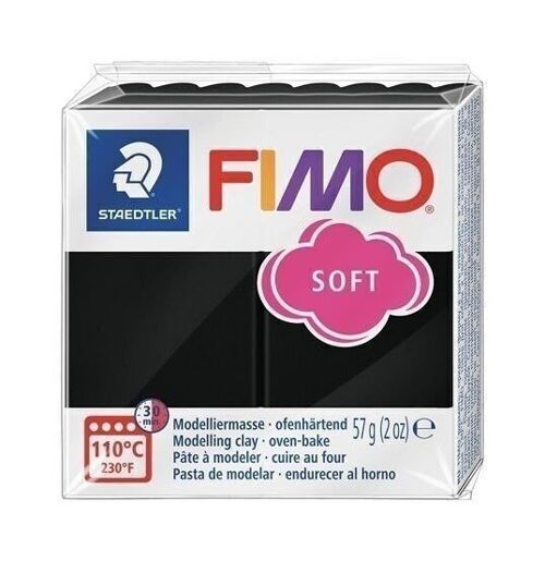 Diy - fimo soft 57g noir / 8020-9