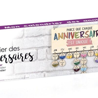 DIY - CALENDRIER DES ANNIVERSAIRES EN BOIS 400x12