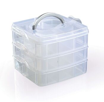 Diy - casiers de rangement empilables en plastique 3 niveaux 6