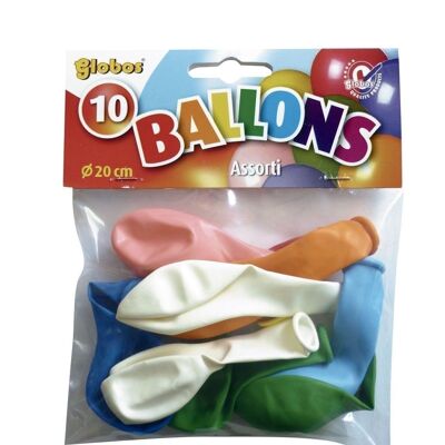 Diy - sachet 10 ballons assortis 10 pouces
