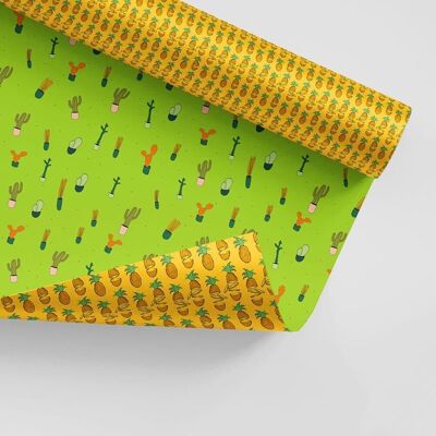 Ananas / Kaktus-Geschenkpapier
