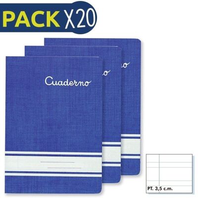 Pack 20 Cuaderno grapado 30 hojas Pauta 3,5