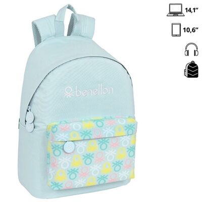 Benetton Fantasy Mochila compartimento portátil 31x41x16