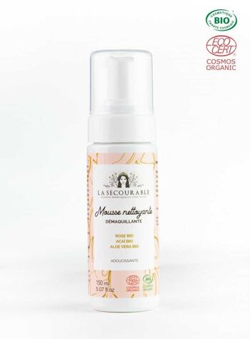 Mousse nettoyante démaquillante bio 1