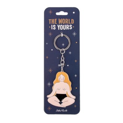 "the world is yours" keychain hf