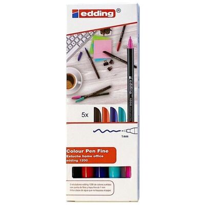 Pack 5 Rotulador edding 1200 home office