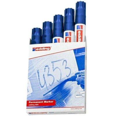 Pack 5 Rotulador edding 800 permanente Azul