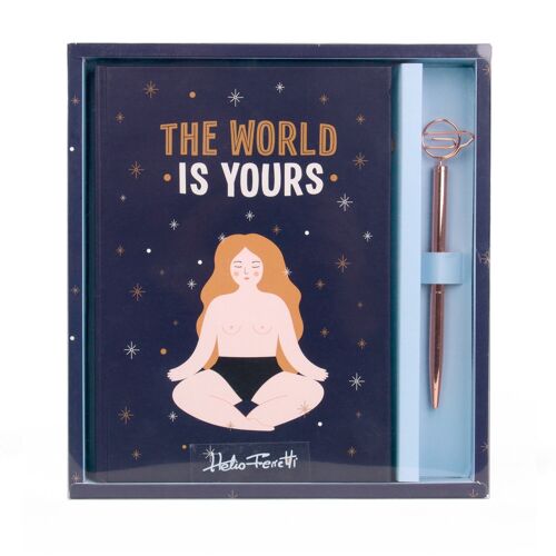 Notebook and pen "the world is yours" hf