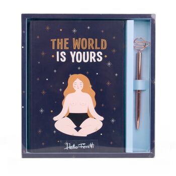 CARNET ET STYLO "LE MONDE EST À VOUS" HF 1