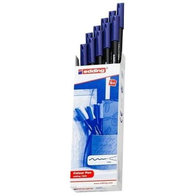 Pack 10 Rotulador edding 1200 azul