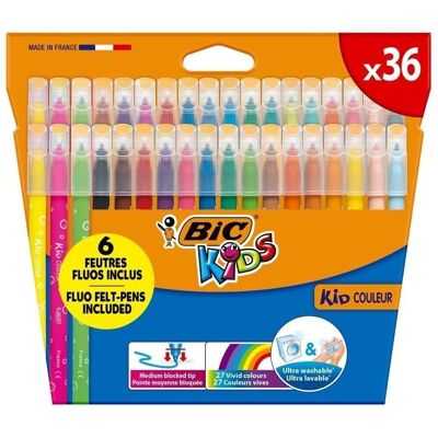 Estuche 36 rotuladores Bic Kids super lavable