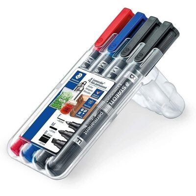 Estuche 4 Rotuladores Staedtler Lumocolor Duo