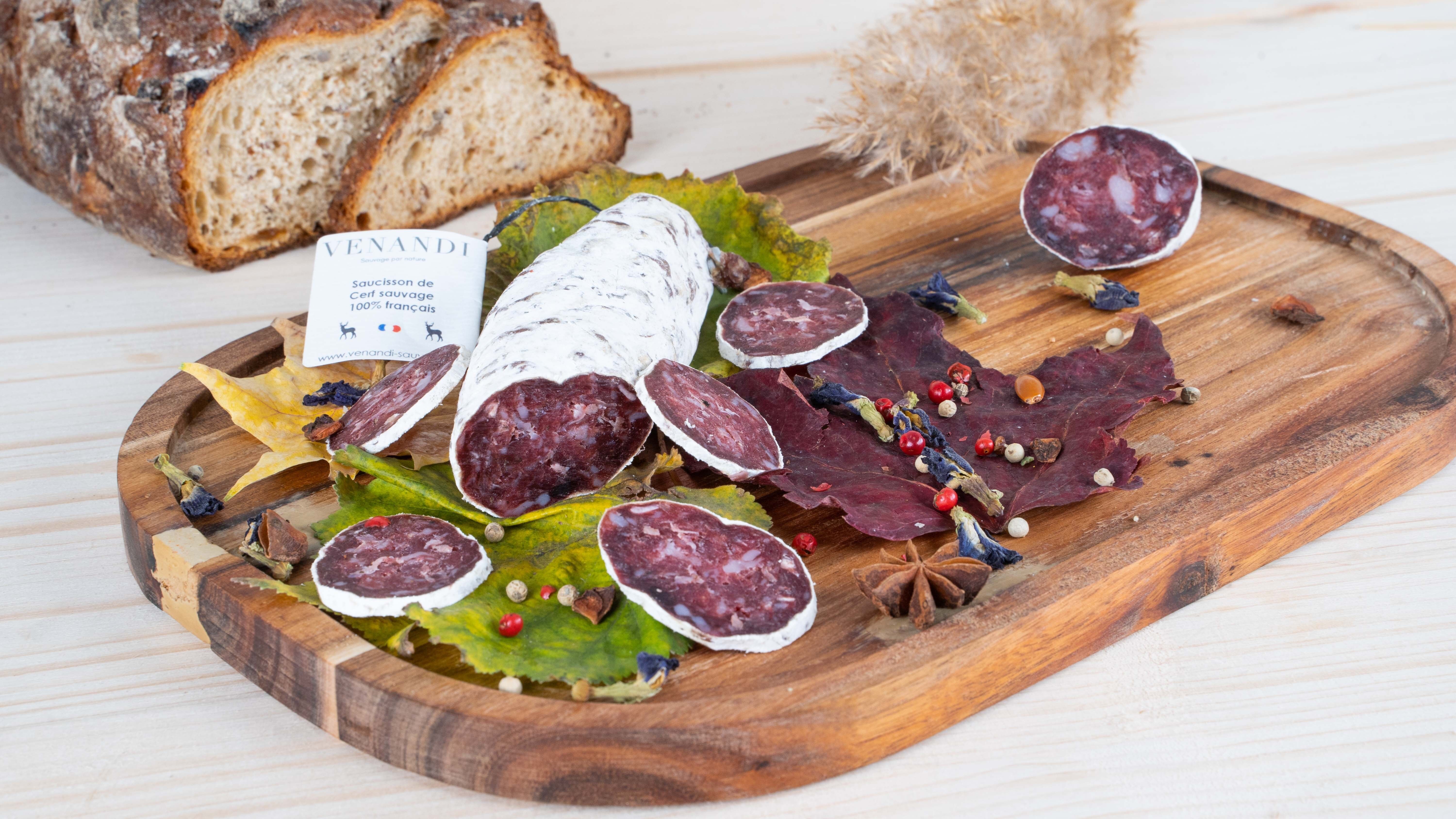 Saucisson de cerf sauvage 100% français