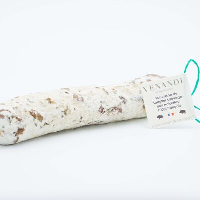 Saucisson de sanglier sauvage 100% français aux noisettes