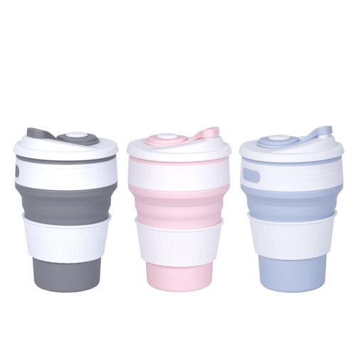 Foldable silicone coffee cup