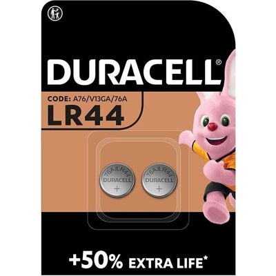 Duracell Pilas Botón Pack 2 - LR44/A76