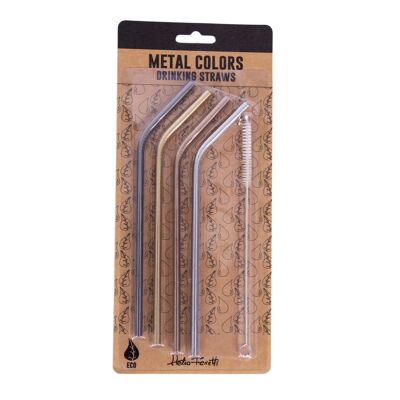 Set straws metal colors hf