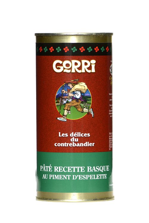 Pâté "recette basque" au piment d'Espelette, GORRI, la boîte de 570g