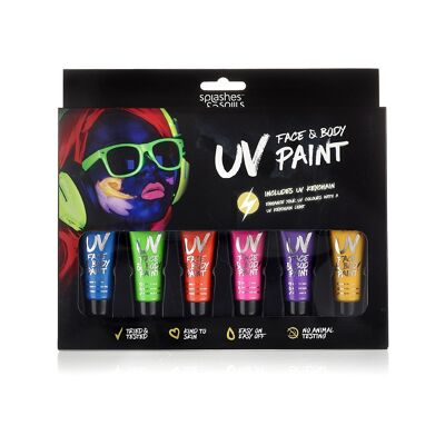 Caja de pintura UV para rostro y cuerpo de 10 ml