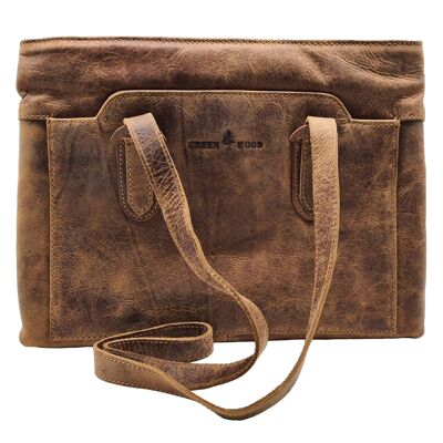 Birgit handbag women's leather shopper bag with zipper