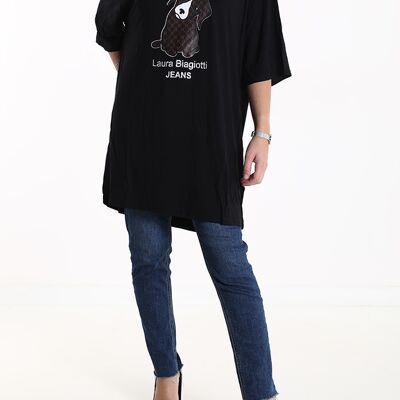 Camiseta de viscosa, marca Laura Biagiotti, para mujer, Made in China, art. JLB211-1.290