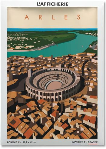Affiche illustration de la ville d'Arles - 2 2