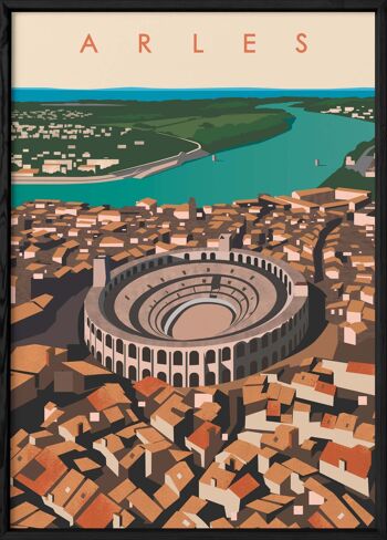Affiche illustration de la ville d'Arles - 2 3