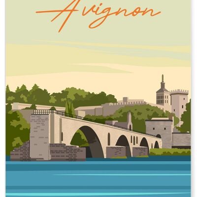 Illustrationsplakat der Stadt Avignon - 2