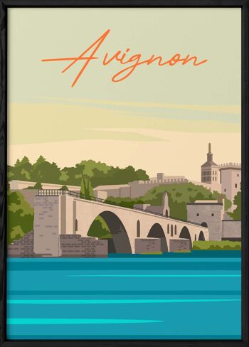 Affiche illustration de la ville d'Avignon - 2 3