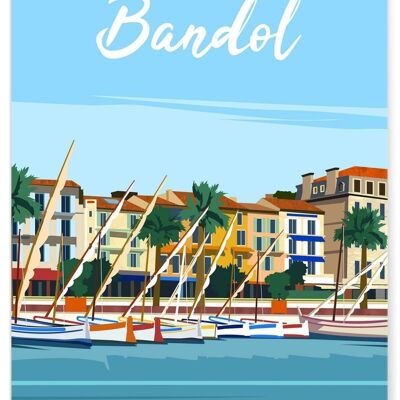 Illustratives Plakat der Stadt Bandol