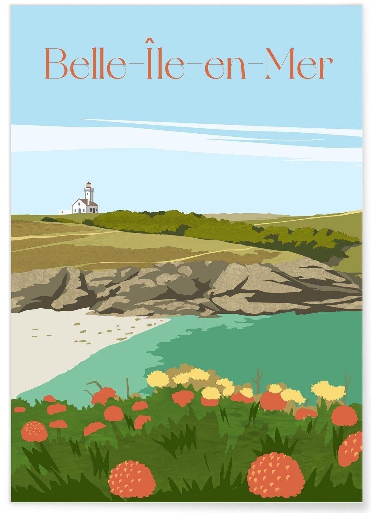 Manifesto illustrativo di Belle-île-en-Mer