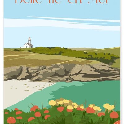 Illustratives Poster von Belle-île-en-Mer