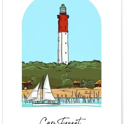 Affiche minimaliste du Cap Ferret