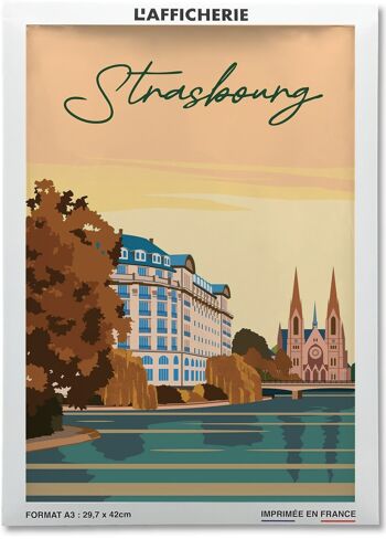 Affiche illustration de la ville de Strasbourg - 2 2