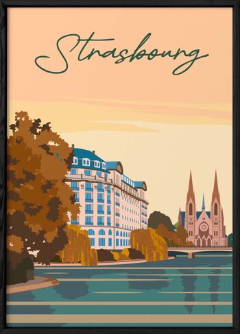 Affiche illustration de la ville de Strasbourg - 2 3