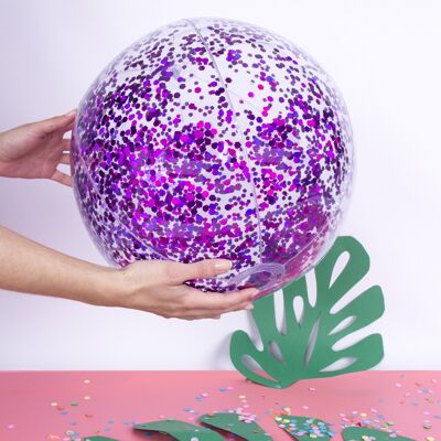 BOLA DE PLAYA GLITTER HF