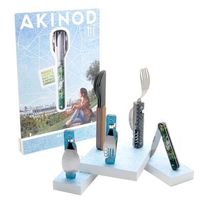 Akinod couverts droits aimantés 12H34 Downtown Vert, couverts outdoor