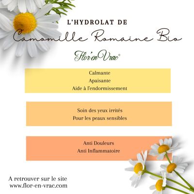 Hydrolat de Camomille Romaine BIO 1L