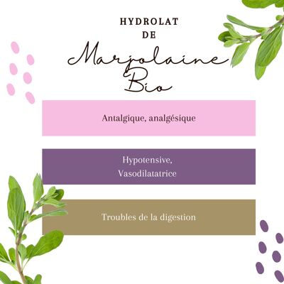 Hydrolat de Marjolaine BIO 1L