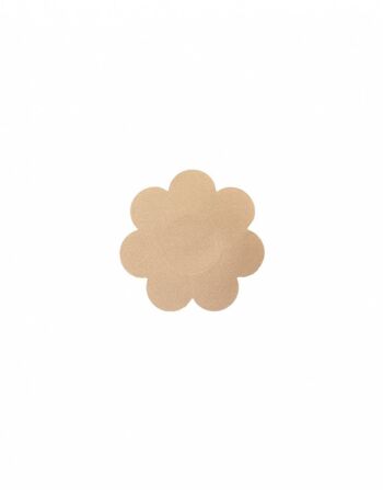 Coussinets pour lifting des seins + cache-tétons en satin Beige 4